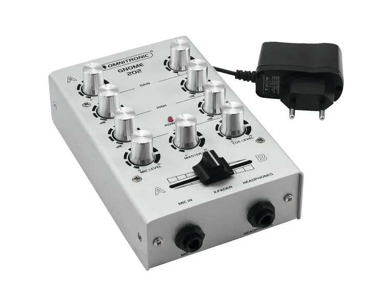 OMNITRONIC GNOME-202 Mini mixer silver 